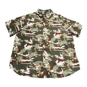 Original Use Shirt Mens 2XL Camo Camouflage Button Down‎ Short Sleeve Casual XXL